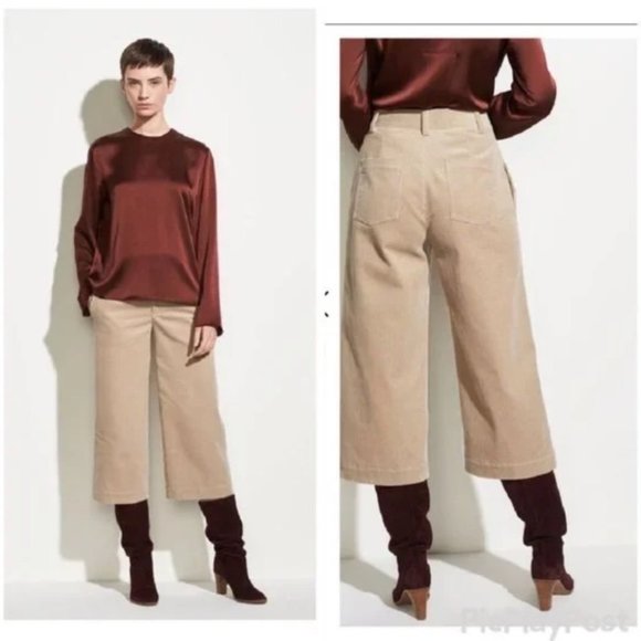 Vince wide leg corduroy cropped pants size 4 - Picture 1 of 6